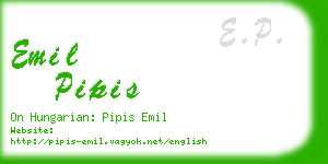 emil pipis business card